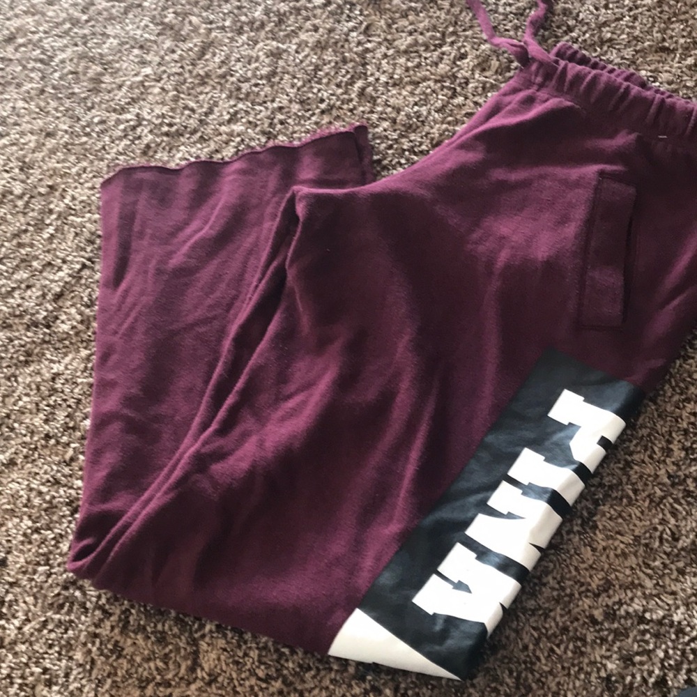 Victoria’s Secret pink boyfriend burgundy